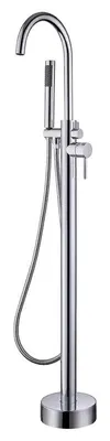 Immagine prodotto di Miscelatore per vasca da bagno freestanding, monocomando, con controllo dell'acqua calda e fredda, finitura cromata