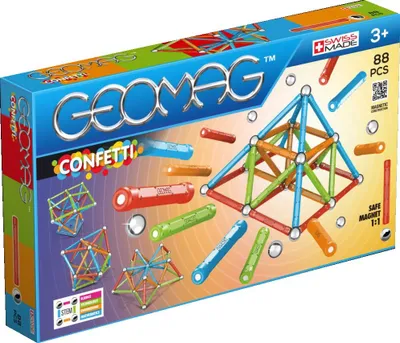 Obrázok produktu pre Geomag Confetti 88 pcs, Hračka s neodýmovým magnetom, 3 rok / roky, Viacfarebný