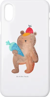 Produktbild von Mr. & Mrs. Panda Iphone 10 Handyhülle Bär Schultüte - Weiß - Geschenk, Cover, Hülle, Handy, Teddy, Grundschule, Einschulung, Erster Schultag, Schulbeginn, Schulanfang, X