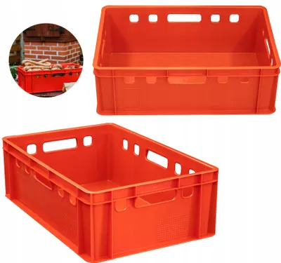 Produktbild von PAKO Eurobehälter E2 Kunststoffkiste 600x400x200mm Rot
