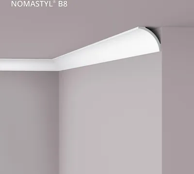 Produktbild von Eckleiste NMC B8 NOMASTYL Noel Marquet Zierleiste Stuckleiste Zeitloses Klassisches Design weiß 2 m