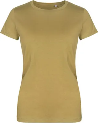 Immagine prodotto di X.O by Promodoro 1505 | Maglietta girocollo da donna, cotone pettinato - Colore: Olive - Taglia: XL