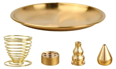 5-in-1 Räucherstäbchenhalter-Set aus Messing, 5-teilig