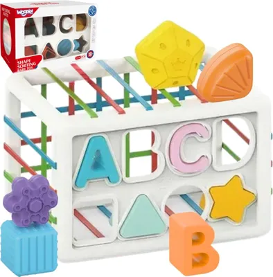 Imagen del producto de WOOPIE: Cubo sensorial flexible con clasificador, ideal para niños