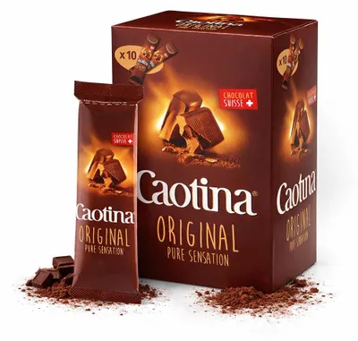 Produktbild von Caotina Original Trinkschokolade Sticks mit Schweizer Schokolade 10x15g - 8er