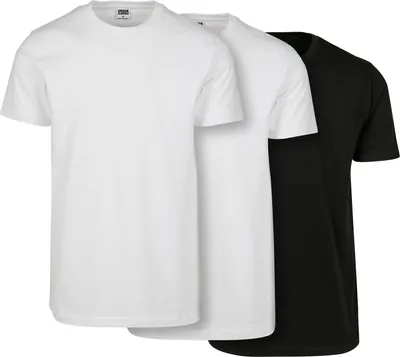 Immagine prodotto di Urban Classics TB2684B | Basic Tee 3-Pack Herren T-Shirt - Farbe: white/white/black - Größe: XXL