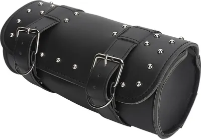 Immagine prodotto di Borsa porta attrezzi per moto, impermeabile, universale, in Pelle finta retrò, anteriore e posteriore