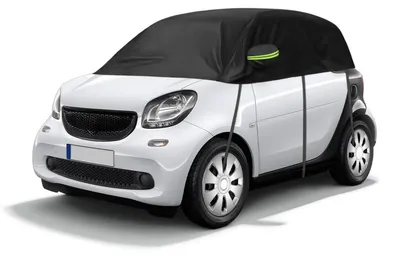 Immagine prodotto di Copertura impermeabile per auto, adatta a garage parziali, per Smart Fortwo dal 2006 al 2025, colore nero