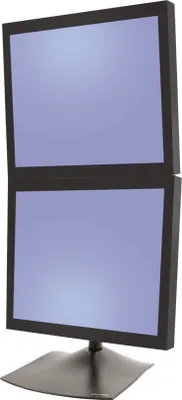Produktbild von Ergotron DS Series DS100 Dual Monitor Desk Stand, Vertical, 20,9 kg, 61 cm (24"), 75 x 75 mm, 100 x 100 mm, Schwarz