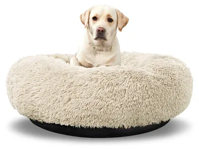 Productafbeelding van ANWA Wasbaar hondenbed – rond donutbed voor grote honden, comfortabel en kalmerend