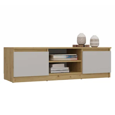 Zdjęcie produktu dla Szafka RTV Malwa 120 dąb artisan / kaszmir beż 120 cm