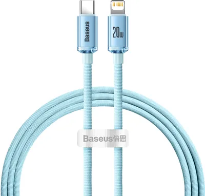 Zdjęcie produktu dla Kabel Baseus CAJY001303 Lightning - USB-C PD 20W 480Mb/s 1,2m - niebieski