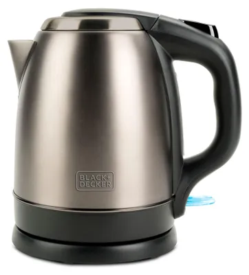 Zdjęcie produktu dla Black & Decker BXKE2202E, 1,2 l, 2200 W, Stal nierdzewna, Wskaźnik poziomu wody, Bezprzewodowy