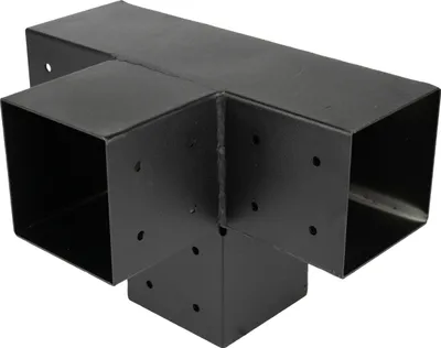 Produktbild von Pergola Eckverbindung Schwarz für 12 x 12 cm Balken Würfelmodell - Pro Stück