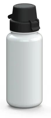 Produktbild von Wasserflasche "School" 400 ml - BPA-freie Trinkflasche aus Tritan für Kinder und Erwachsene mit auslaufsicherem Deckel - weiß/schwarz