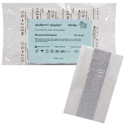 Image de Aluderm aluplast élastique Enfants Set de pansements 10x6cm (8 pcs.)