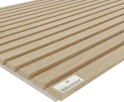 Produktbild von Akustikpaneel mit Holzfurnier in heller Eiche - mit PET-Filz - 1x Musterstück