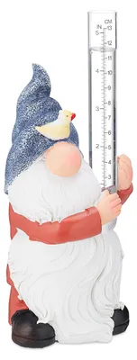 Obrázek produktu pro Relaxdays – malý srážkoměr, odolný proti povětrnostním vlivům, analogový ukazatel srážek, V x Š x H: 18 x 8,5 x 8 cm, zahradní dekorace, vícebarevný