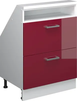 Produktbild von Dachschrägenschrank Vicco Rion Rot Hochglanz mit 2 Schubladen, Model 56097