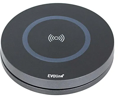 Produktbild von Evoline DisQ Drehdeckel mit QI-Ladefunktion schwarz ø90mm