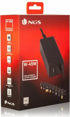 Produktbild von NGS W-45W, Laptop, Drinnen, 110 - 240 V, 50/60 Hz, 45 W, AC-an-DC