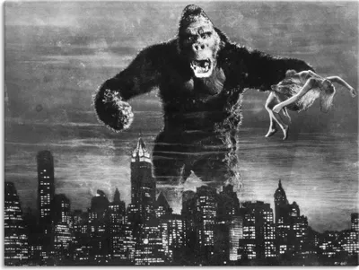 Produktbild von Filmszene: King Kong 1933, Produkt:Leinwand, Größe:60x80 cm / Leinwand