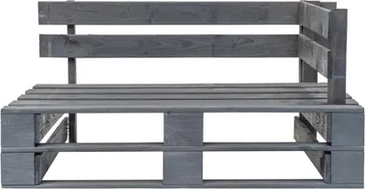 Produktbild von vidaXL Outdoor-Eckbank Paletten Holz Grau