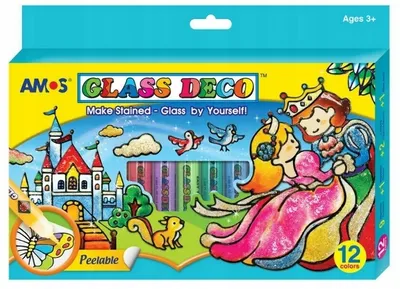 Image de Peintures pour vitraux 12 couleurs Glass Deco