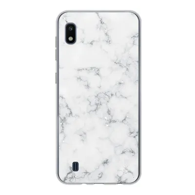 Produktbild von MuchoWow® Handyhülle Schutzhülle Hülle für Samsung Galaxy A10 Marmor - Weiß - Silber - Glitter - Marmoroptik - Chic Silikon Softcase Handy Hülle - Schutzhülle