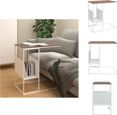 Obrázok produktu pre vidaXL Bočný stolík biely 55x36x59,5 cm materiál na báze dreva - Konferenčné stolíky