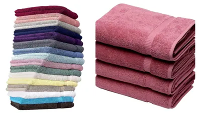 Produktbild von Handtuchset - 12 Gästehandtücher 33 cm x 33 cm in rosa - 100% Baumwolle 700 g/m²