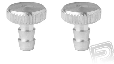 Productafbeelding van Twee aluminium afsluiters voor brandstofslang.