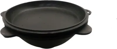Produktbild von Kazan Gusseisen 22 Liter Deckel-Pfanne Kasan mit glattem Boden