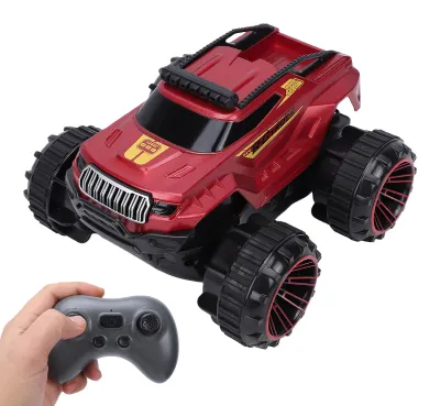 Produktbild von Land- und Wasser-RC-Car, geländegängiges Fernsteuerungs-Offroad-Fahrzeug mit Allradantrieb, LED-Beleuchtung, 360°-Drehung, Hochgeschwindigkeits-Stunt-RC-Fahrzeug für den Spielspaß im Freien