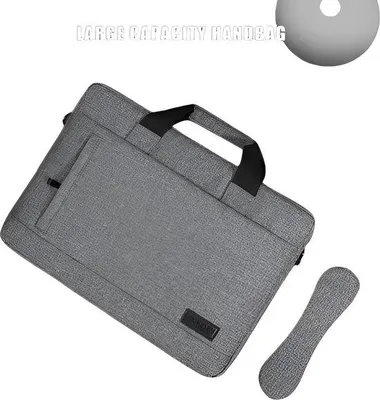 Productafbeelding van CarryQuest® - Laptophoes - 17 inch - Oxford-stof - Grijs