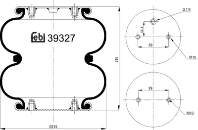 Obrázek produktu pro febi bilstein Air Spring Bellows 1 kus Náhradní díly pro automobily Náhradní díly KFZ Náhradní díly pro opravy