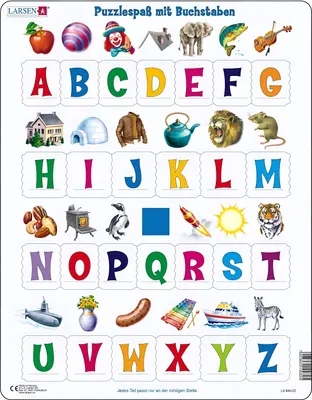 Produktbild von Larsen Puzzlespaß mit Buchstaben 26-tlg.