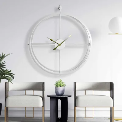 Produktbild von Opviq, Elegante Wanduhr aus Metall, 75 x 85 cm, 100% Metall