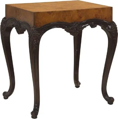 Produktbild von Casa Padrino Luxus Barock Beistelltisch Hellbraun / Schwarz - Prunkvoller Massivholz Tisch im Barockstil - Barock Wohnzimmer Möbel