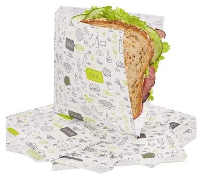 Produktbild von Papiertüten für Lebensmittelverpackungen, 17 x 17 cm, fettdicht, 500 Stück