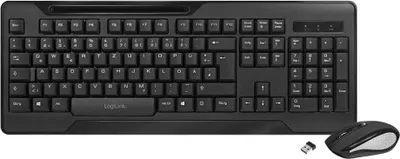 Produktbild von LogiLink 2,4GHz Funk-Tastatur und Maus schwarz