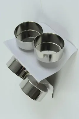 Produktbild von Kaemingk Metall-Teelicht mit Dorn silber 4,2 x 7,5 cm - 4 Stück