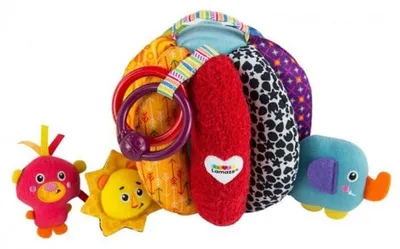 Image de Ma balle a tresors en peluche - activites d'eveil sensorielles - lamaze - jouet bebe