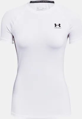 Produktbild von Under Armour Damen HeatGear Kurzarm Kompressions-T-Shirt - 1365460, Farbe:Weiß, Textil:M