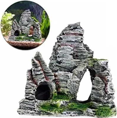 Produktbild von Kewmayer 1 x Aquarium Felsenhöhle Dekoration Grüne Grasfische Garnel