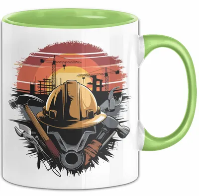 Produktbild von Bauarbeiter Tasse Geschenkidee für Bauarbeiter (Grün)