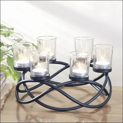 Produktbild von Kerzenhalter, für 6 Kerzen  Metall / Glas