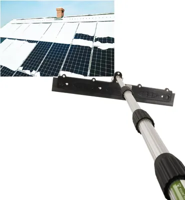 Productafbeelding van Sneeuwschuiver Zonnepanelen - Dakreiniger PV - Sneeuw Verwijderen - Speciale Rubberen Lip - 54x12 cm - Zwart