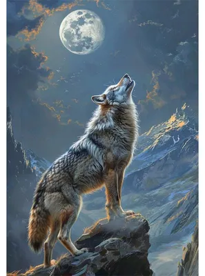 Diamond Painting Wolf & Mond 40x50cm DIY Strassmalerei
