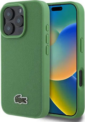 Zdjęcie produktu dla Etui Lacoste Iconic Petit Pique MagSafe do iPhone 16 Pro Max zielony